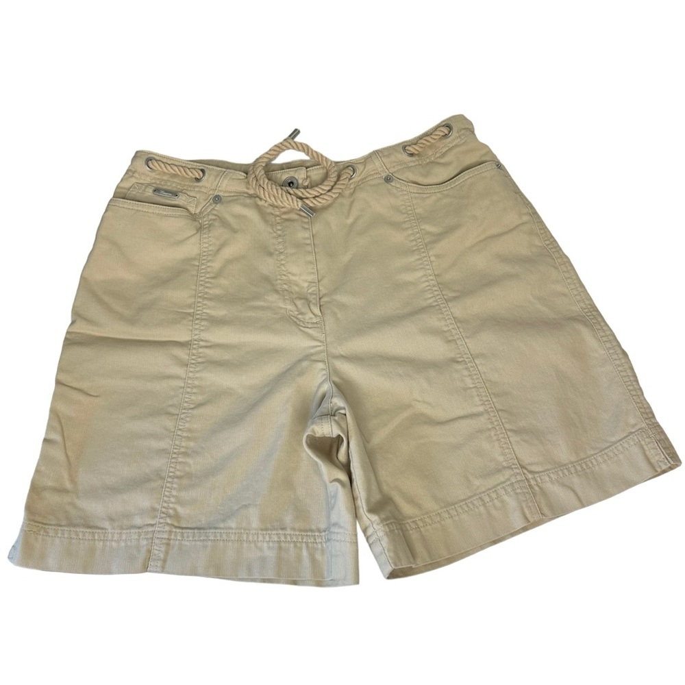 LAUREN RALPH LAUREN LRL Women's Size 10 Tan Cotton Rope Belt Shorts.